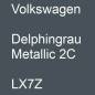 Preview: Volkswagen, Delphingrau Metallic 2C, LX7Z.